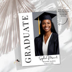 Digital College Graduation Announcement 2026, Senior Grad Party Invite with photo, Modern Graduation Day, High School Graduation Template