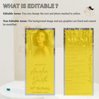 Editable Birthday Dinner Menu Silver Retirement Party Menu with photo, Elegant Brunch Menu Printable, Any Formal Event Menu Card Template