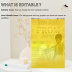 Editable Prom Send Off Party Invitation White Silver Woman Prom Night with photo invite, Digital Senior Ball and Junior Prom Template, PRM14
