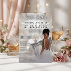 Editable Prom Send Off Party Invitation White Silver Woman Prom Night with photo invite, Digital Senior Ball and Junior Prom Template, PRM14