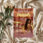 Digital Prom Send Off Party Invitation Rose Gold Pink Woman Prom Night with photo invite Editable Senior Ball and Junior Prom Template PRM16