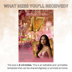 Digital 17th Birthday Invitation Pink Rose Gold Seventeenth Birthday Dinner with photo, Dancing Queen Invite, Elegant Brunch Floral Template