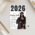 Graduation Party Invitation 2026, Digital Woman Senior Graduation invite with photo, Editable Men College Graduation Announcement Template