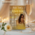 Editable Prom Send Off Party Invitation White Gold Woman Prom Night with photo invite, Digital Senior Ball and Junior Prom Template, PRM15