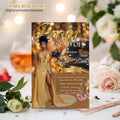 Digital Prom Send Off Party Invitation, Brown Gold Woman Prom Night with photo invite, Editable Senior Ball and Junior Prom Template, PRM02