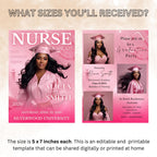 Editable Nurse Graduation Invitation, 2026 RN Pinning Ceremony invite with photo, Medical CNA Nursing Graduate Flyer Magazine Cover Template