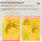 Editable Nurse Graduation Invitation, 2026 RN Pinning Ceremony invite with photo, Medical CNA Nursing Graduate Flyer Magazine Cover Template
