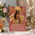 Prom Send Off Party Invitation Rose Gold Pink Senior Ball Prom Night with photo invite, Woman Junior Prom Hollywood Theme Template, PRM05