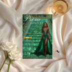 Green Prom Send Off Party Invitation, Woman Senior Grand Ball Prom Night with photo invite, Glam Junior Prom Hollywood Theme Template, PRM12
