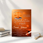 Editable Lawyer Graduation Announcement Invitation, Class 2026 Law School Ceremony invite, Legal Attorney Profession Graduate Flyer Template