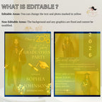 Senior Graduation Announcement Invitation, Blue 12th Grade Highschool Grad Party Invite with photo, 2026 Men and Woman Graduates Template