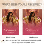 Prom Send Off Party Welcome Sign with photo Rose Gold Junior and Senior Ball Poster Sign, Elegant Woman Birthday Dinner Sign Template, PRM16