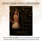Black gold Birthday Program Card with photo, Woman Retirement Party Program, Printable Men Order of Events Template Elegant Program Schedule