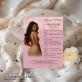 Pink Birthday Program Card with photo, Retirement Party Program Schedule, Editable Order of Events, Printable Sweet 16 Programme Template