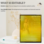 Black gold Birthday Program Template, Woman Retirement Party Program with photo, Printable Men Order of Events Elegant Program Card Schedule