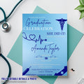Editable Nurse Graduation Invitation, RN Pinning Ceremony Class of 2026 invite, Medical CNA Nursing Graduate Flyer Announcement Template