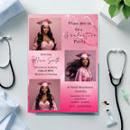 Editable Nurse Graduation Invitation, 2026 RN Pinning Ceremony invite with photo, Medical CNA Nursing Graduate Flyer Magazine Cover Template