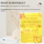 Pink Nurse Graduation Invitation, RN Pinning Ceremony Class of 2026 invite, Medical BSN CNA Lpn Nursing Graduate Flyer Announcement Template