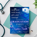 Nurse Graduation Invitation, RN Pinning Ceremony, Class of 2026 Commencement invite Medical LPN Nursing Graduate Flyer Announcement Template