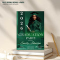 Law School Graduation Announcement Invitation, 2026 Lawyer Ceremony invite with photo, Legal Attorney Profession Graduate Flyer Template