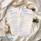 Editable Menu and Program Template, Birthday Dinner Menu cards, Retirement Party Program, Anniversary Menu, Printable Brunch Party Menu