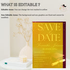 Save The Date Graduation Party Invitation, Maroon Class 2026 Senior Grad Party invite, Men and Woman College Graduate Announcement Template