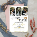 Save The Date Wedding Invitation with photo, Couple Wedding Announcement Party Invite, Elegant Vow Renewal Save The Date Template