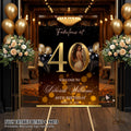 Black Gold 40th Birthday Welcome Party Sign, Dinner Entry Poster Sign with photo, Fortieth Welcome Board Sign, Woman and Men Template