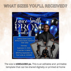 Blue Prom Send Off Invitation with photo, Men Prom Night invite, Editable Senior Ball Party and Male Junior Prom Red Carpet Flyer Template