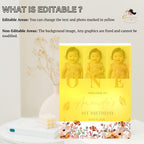 Wildflower 1st Birthday Welcome Party Sign, Floral Poster Sign with photo, Flower Butterfly theme Board Sign First Birthday Sign Template